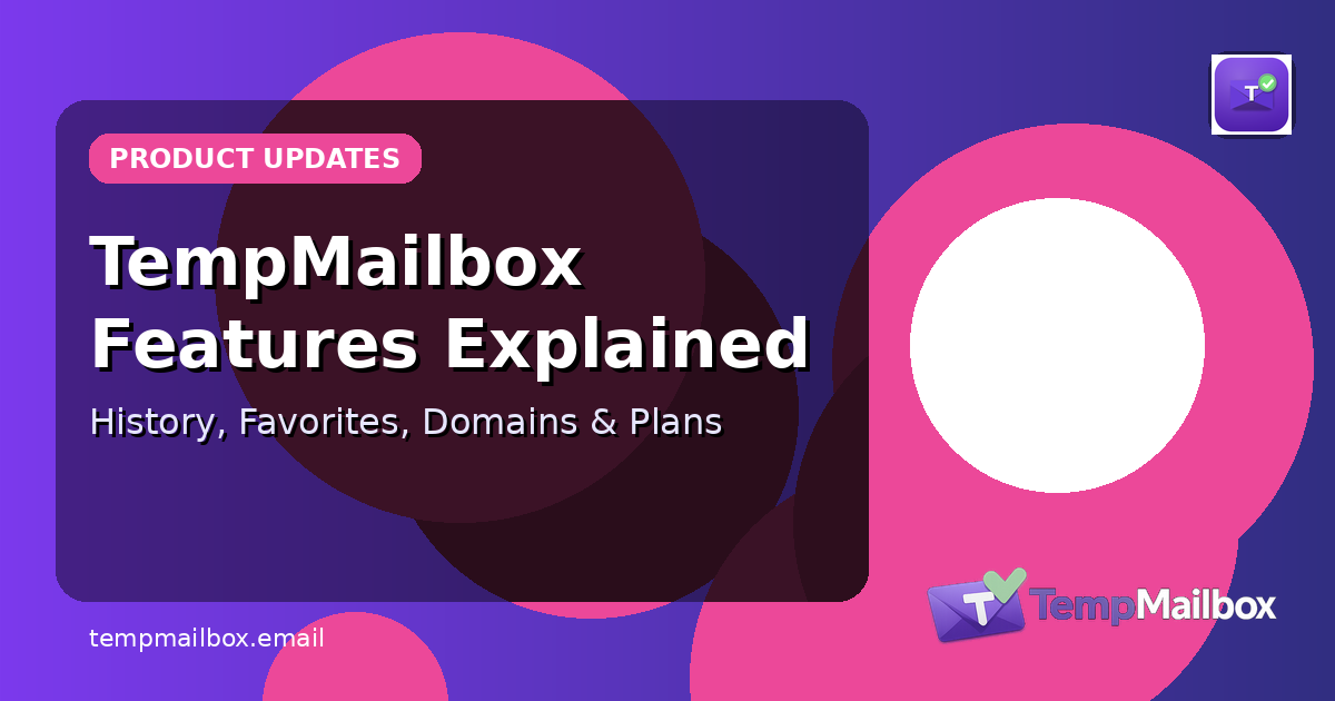TempMailbox Features Explained: History, Favorites, Domains, and Plans